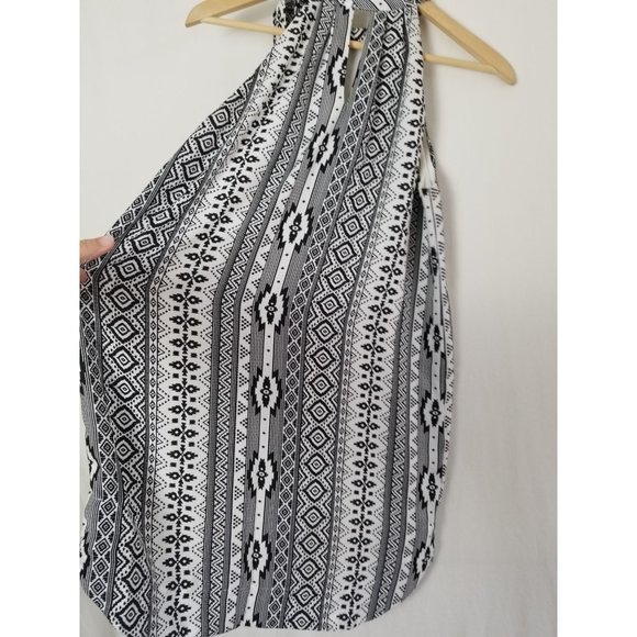 Collection Concepts tie neck BOHO gematric style mini dress womens size XS (249) - Picture 6 of 6